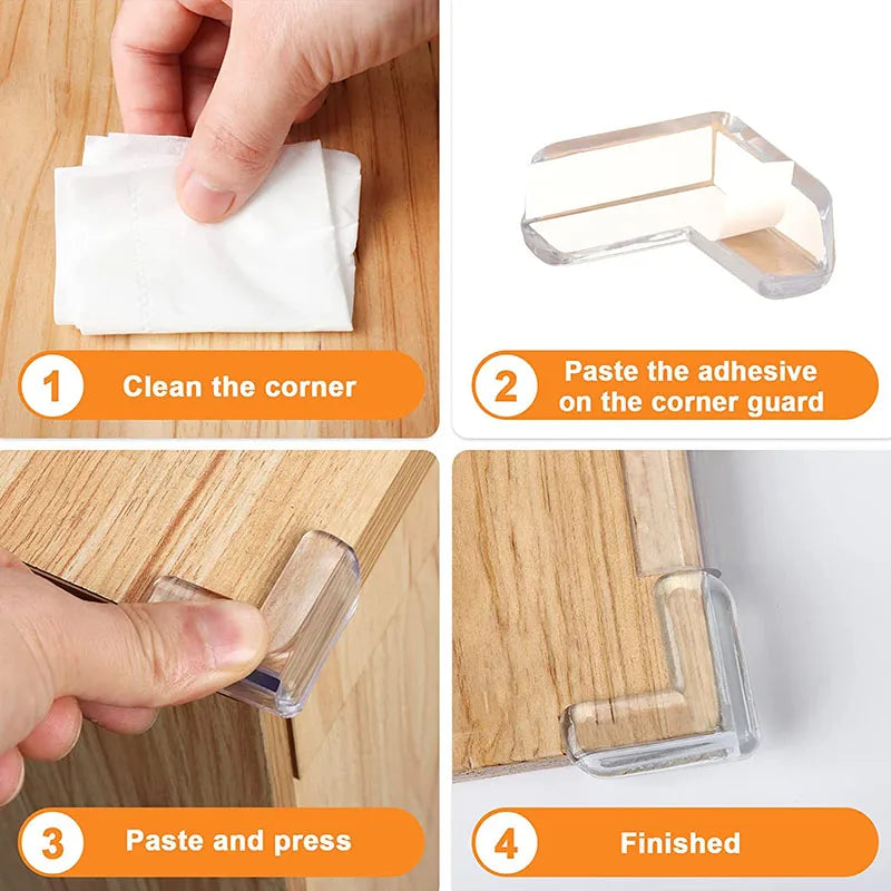 Silicone protector for table corners.