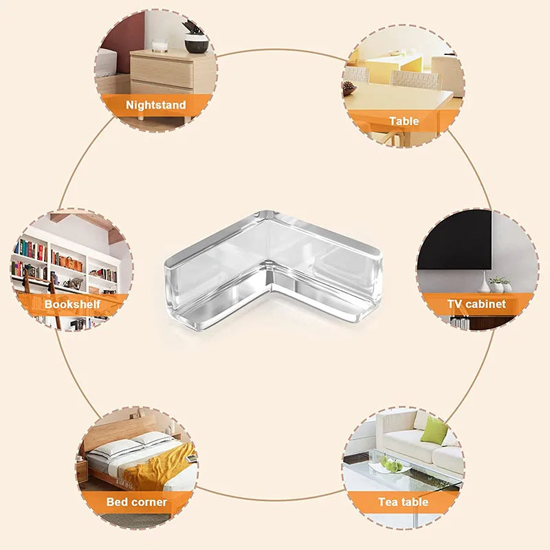 Silicone protector for table corners.