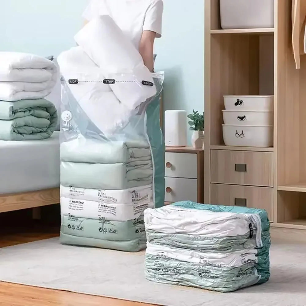 Vacuum organizer bags.