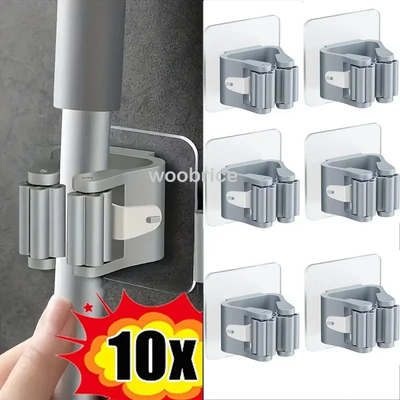 Holder for household and cleaning utensils.